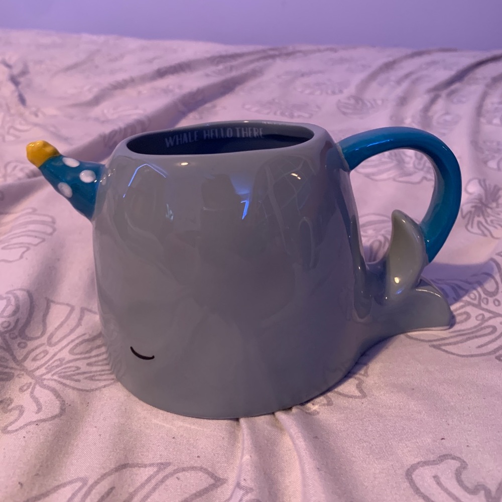 whale party hat coffee cup